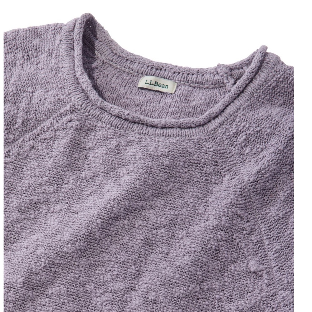 L.L. Bean Women's Midweight Cotton Slub Rollneck Pullover - Picture 4 of 7